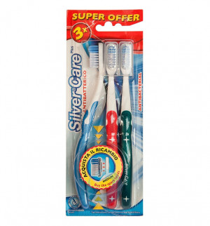 Зубные щетки Silver Care Plus (набор 3 штуки)