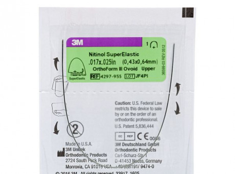 Дуга нитиноловая Unitek Super Elastic .018x.025 НЧ  ФIII 3М